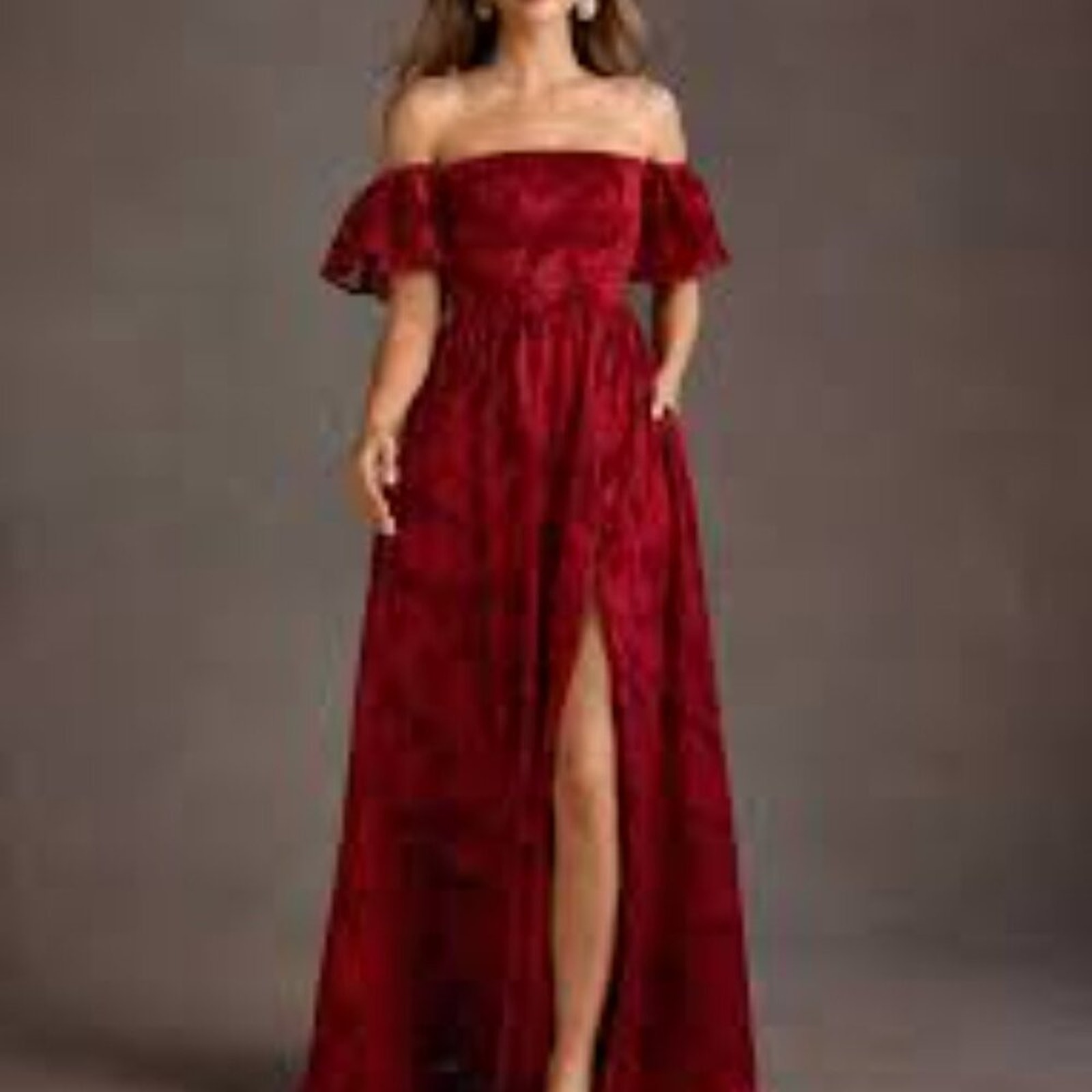 Azazie Atelier Victoria Ruby Red Maxi Party Dress Ruby Red Us 10 Brand New
